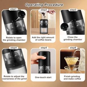 Nuevo Molinillo de Café Eléctrico Portátil Recargable por USB, Mini Molinillo de Café de Cerámica Cuadrado con 38 Niveles de Ajuste - Product Image 6