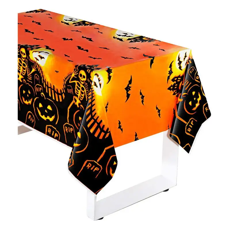 Waterdicht Herbruikbare Plastic Tafel Dekken Horrible Halloween Decoratie Tafelkleed