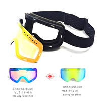Masque de ski magnétique personnalisé à double lentille, anti-buée, en TPU et PC, pour hommes et femmes, sports d'hiver en extérieur