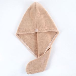 Serviette de Bain Ultra-Absorbante en Microfibre Couleur Unie à Séchage Rapide avec Bouton pour Cheveux Bouclés, Tissée, pour Adultes et Usage Domestique - Product Image 1