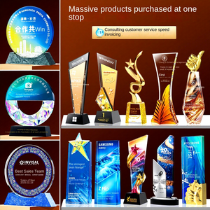 Design gratuito di alta gamma trofeo di cristallo di personalizzazione per campioni incisione UV stampa premio personale eccellente - Product Image 2