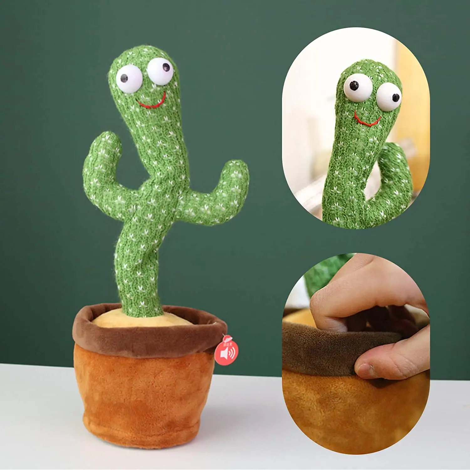 Hot Sale Funny Wriggle Doll Talking Game Singing Plush Toy Recording Musical Toy Dancing Cactus