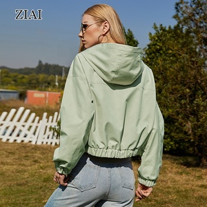 Haute qualité nouvelle <span class=keywords><strong>femme</strong></span> Ins couleur unie manteau <span class=keywords><strong>court</strong></span> poche revers décontracté mode tendance recadrée couche de finition - Product Image 3