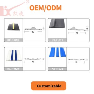 <span class=keywords><strong>Joint</strong></span> de <span class=keywords><strong>porte</strong></span> de <span class=keywords><strong>garage</strong></span> en PVC de qualité commerciale, extra épais, avec bord effilé, noir/jaune/rouge, forme personnalisée - Product Image 3