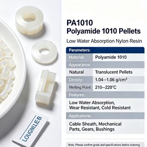 Gránulos de Poliamida 1010 <span class=keywords><strong>PA1010</strong></span>, Baja Absorción de Agua, Resistentes al Desgaste y al Frío, para Revestimiento de Cables y Piezas Mecánicas - Product Image 3