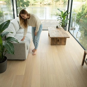 Parquet en bois d'ingénierie résistant à l'eau de qualité supérieure avec placage en <span class=keywords><strong>chêne</strong></span> blanc et protection invisible par laque UV - Product Image 4