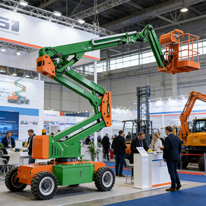 แท่นยกเคลื่อนที่แบบยืดหดได้สำหรับงานที่สูง ใช้เครื่องยนต์ดีเซล Rong Yu คุณภาพสูง แขนข้อเหวี่ยงแบบล้อ  ยกสูงสุด 22 เมตร ความสูงสูงสุด 2.56 เมตร - Product Image 1