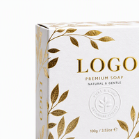 Boîte à savon personnalisée de haute qualité, emballage de luxe pour savon avec logo en feuille d'or