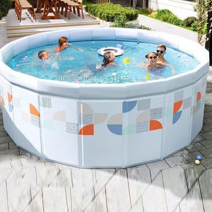 <span class=keywords><strong>Piscine</strong></span> portable d'extérieur pour enfants avec <span class=keywords><strong>bac</strong></span> à <span class=keywords><strong>sable</strong></span> et clôture, <span class=keywords><strong>piscine</strong></span> ronde multifonctionnelle - Product Image 2