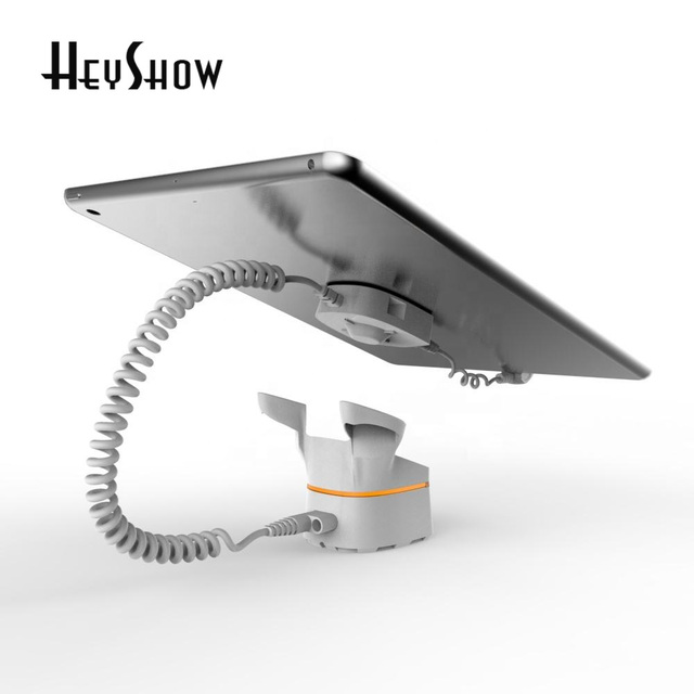 Tablet Security Display Stand ABS iPad Anti Theft Alarm Bracket Charge with Clamp Motion Sensor for Retail Store