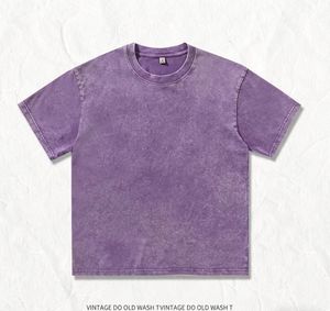 T-shirt da uomo oversize estiva, vestibilità ampia, effetto vintage, lavata, a maniche corte, streetwear casual - Product Image 5