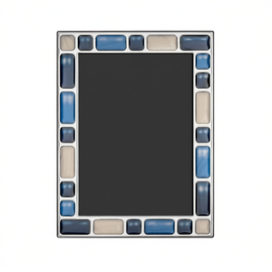 Marco de Fotos Horizontal Rectangular de Madera Plateada Beltrami, 9x12 Pulgadas, Hecho a Mano en Italia - Product Image 2