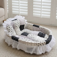 Lit pour animaux de compagnie quatre saisons pour chats, style princesse, nid douillet pour chatons, canapé-coussin pour petits chiens et chats