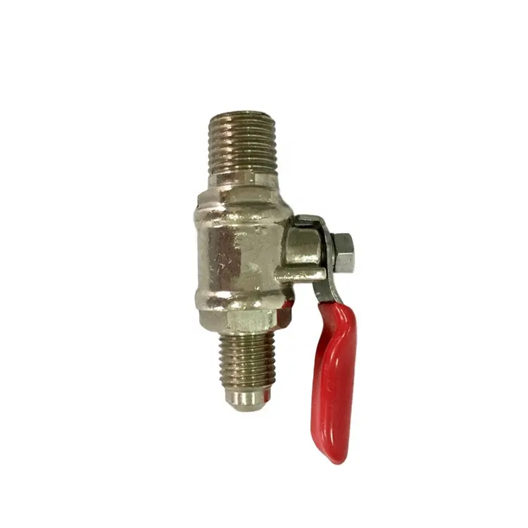 1/4 дюйма MPT x 1/4 дюйма MFL латунный запорный шаровой клапан с мини-обратным клапаном для домашнего газового коллектора