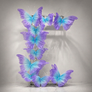 En gros Personnalisé Géant Remise Papillon À La Main Papillons De Soie Ailes Pour Les Décorations De Mariage <span class=keywords><strong>Fond</strong></span> - Product Image 2