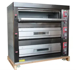 Produsen profesional! membuat hamburger mesin/backery oven/3 deck roti oven