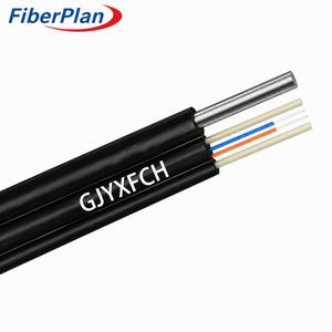 สายเคเบิลใยแก้วนำแสงแบบไฮบริดสำหรับภายนอกอาคาร รุ่น GJYXFCH 1 2 4 คอร์ แบบ Single Mode พร้อม FRP และลวดเหล็ก - Product Image 1