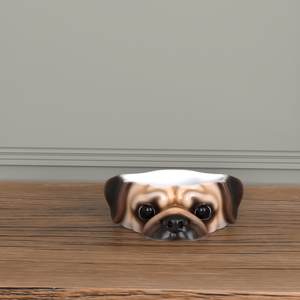 Fábrica personalizada Premium creativo divertido Animal diseño porcelana raza pequeña Pug perro en forma comer beber alimentador cerámica mascota tazón - Product Image 5