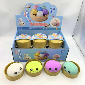 Juguete de simulación de dumplings y bollos rellenos al vapor, de rebote lento, suave, para apretar, descompresión, antiestrés, regalos - Product Image 6