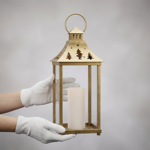 Latest Hot Selling Modern Stainless Steel & Glass Handmade Durable <b>Candle</b> <b>Lantern</b> for Christmas Home Decoration - Product Image 2
