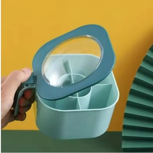 1pc Kitchen Seasoning Box With Four-compartment Integrated Multifunctional Household Kitchen Seasoning Box With Lid - Product Image 3