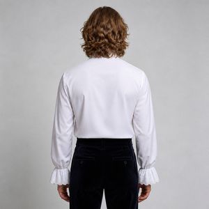 Herren Mittelalterliche Steampunk-Hemden Retro Casual Kostüm Renaissance-Oberteil Neu Halloween Hofparty Piraten-Performance Viktorianische Kleidung - Product Image 2