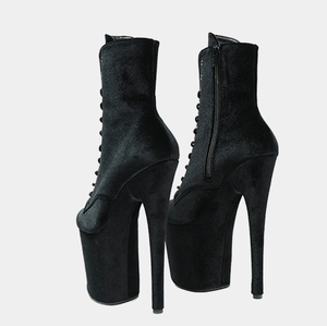 8 "cao gót nền tảng sexy Giày sân khấu trình diễn ăn mặc cực Dance Đảng 20cm strippe Đỏ bơm crossdresser cô dâu - Product Image 3