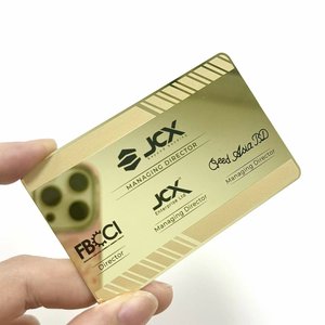 Eactoo Chất lượng cao tùy chỉnh in sang trọng kim loại thẻ trống thép không gỉ gương kim loại thẻ kinh doanh cho khắc laser - Product Image 1