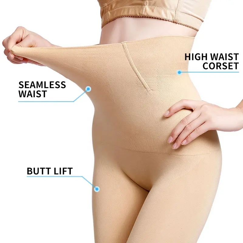 MOTE-AC342 kadın yüksek bel popo kaldırma vücut şekillendirme pantolon karın kontrol yüksek sıkıştırma dikişsiz Spandex Shapewear şekillendirme