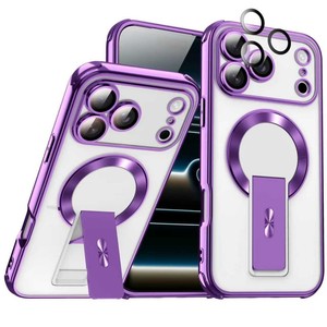 เคสโทรศัพท์ใส Senyork electroplate พร้อมที่ยึดแม่เหล็ก สำหรับ iPhone 17Air 12 11  พร้อมฟิล์มกันรอยเลนส์ ป้องกันการกระแทก ป้องกันด้านหลัง - Product Image 1