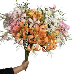 Lys suspendus à 2 têtes, plantes artificielles pour la décoration intérieure, ornements pour salon, accessoires photo, fleurs artificielles pour mariage - Product Image 5