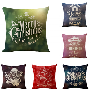 <span class=keywords><strong>Mots</strong></span> de noël housse de coussin à imprimé numérique housse d'oreiller - Product Image 1