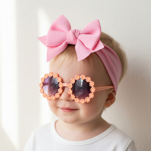 Conjunto de Dos Piezas de Diadema y <span class=keywords><strong>Gafas</strong></span> de Algodón y Nailon con Estampado Sólido para Bebés Niñas de 0 a 24 <span class=keywords><strong>Meses</strong></span> - Product Image 2