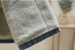 Wholesale Women's Luxury Long Winter <strong>Denim</strong> <strong>Jacket</strong> <strong>With</strong> Fur Lining - Product Image 6