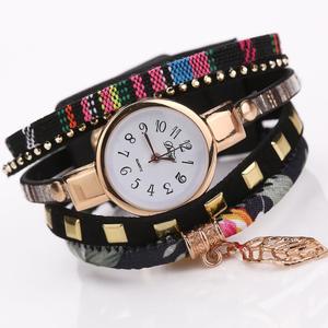 2020 nouvelle mode décontracté Quartz femmes <span class=keywords><strong>montre</strong></span> strass <span class=keywords><strong>cuir</strong></span> tissé Bracelet <span class=keywords><strong>montre</strong></span> cadeau <span class=keywords><strong>montre</strong></span> - Product Image 2