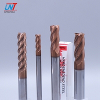 UNT carbure monobloc longue longueur Fresa CNC outils de coupe HRC65 4 cannelures rayon d'angle fraise en bout pour métal dur