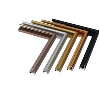 Profilé de cadre photo moderne minimaliste en aluminium brossé, moulure rectangulaire pour bordure d'image, extrusion artistique or violet