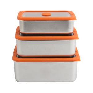 Stainless Steel Food Storage Containers <b>with</b> Leak Proof & Airtight <b>Lids</b>, Nested Lunch <b>Boxes</b> - Product Image 2