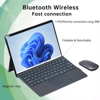 Keyboard game nirkabel lampu latar RGB Pro 9, papan ketik proyeksi mekanis 2025 untuk Microsoft Surface Pro 11 13 inci untuk Windows