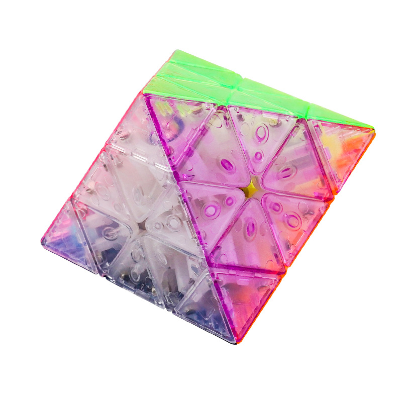 Octaèdre d'angle à enfoncement de point - version couleur de perceuse magnétique à axe