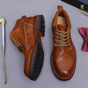 Zapatos Casuales Hechos a Mano Elegantes y Lujosos, Zapatos de Negocios Modernos, Botas de Cuero Estilo Italiano para Caballero - Product Image 4