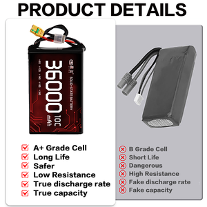 Enerforce công suất cao 36000mAh 24S BATTERIE de Drone dung lượng cao trạng thái rắn Pin cho bay không người lái lớn mô hình chuyến bay dài hạn - Product Image 6