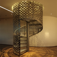 DAIYA escalier en spirale à vendre avec balustrade verticale en bois