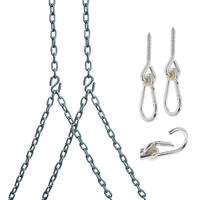 Kit de suspension pour balançoire avec mousqueton et crochet robuste pour balançoire en bois et quincaillerie de balançoire