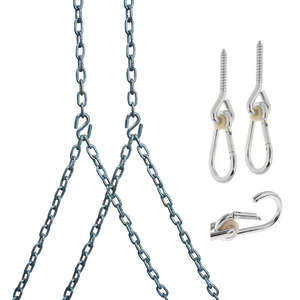 Kit de suspension pour balançoire avec mousqueton et <span class=keywords><strong>crochet</strong></span> robuste pour balançoire en bois et quincaillerie de balançoire - Product Image 2