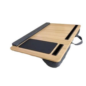 Support d'ordinateur portable pliable en bois, réglable <span class=keywords><strong>et</strong></span> portable, <span class=keywords><strong>avec</strong></span> coussin ergonomique, rehausseur d'ordinateur portable en bois, étagère de <span class=keywords><strong>rangement</strong></span> pour la maison - Product Image 1