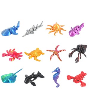 LEVIGOR Juguete articulado impreso en 3D, serie de vida marina realista, el más vendido transfronterizo, venta al por mayor – gran adorno de pulpo - Product Image 5