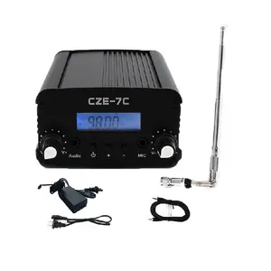 CZE-7C 1W/7W لاسلكي نظام المسرح المنزلي قوة عالية ستيريو FM عدة جهاز إرسال