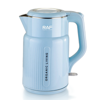 Bouilloire électrique RAF R.7429 1500W 2.0L, ébullition rapide, arrêt automatique, base pivotante à 360°, pour la maison et la cuisine