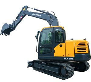 Nouvelle pelle sur chenilles Hyundai HX80 Modèle 2024, poids opérationnel 7 T, capacité de la benne 0,32 m³, certifiée origine Chine, prix bas - Product Image 1